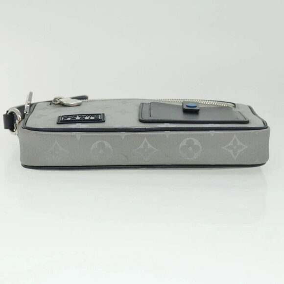 LOUIS VUITTON Monogram satellite alpha Clutch Bag Silver M44171 LV Auth 32344A - Picture 8 of 16